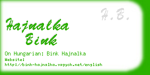 hajnalka bink business card